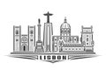 Vector illustration of Lisbon Royalty Free Stock Photo