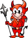 Vector illustration of an Little Red Devil Boy Royalty Free Stock Photo