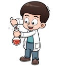 Little Scientist holding test tube Royalty Free Stock Photo