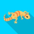 Vector illustration of lizard and reptile logo. Collection of lizard and original stock symbol for web.