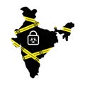 Vector illustration for lockdown in India due to COVID-19 second wave
