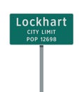Lockhart City Limit road sign Royalty Free Stock Photo