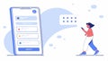 Login form UI, user authentication interface vector design Generative AI