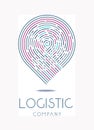 Vector illustration for logistic company on a white