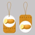 Vector illustration of logo for brown potato Royalty Free Stock Photo