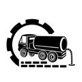 Vector illustration, logo, car icon for septic tank. Royalty Free Stock Photo