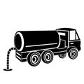 Vector illustration, logo, car icon for septic tank. Royalty Free Stock Photo