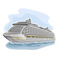 Vector illustration of logo for cruise liner