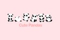 Vector Illustration / Logo Design - Cute funny fat baby cartoon giant panda bears with different gestures