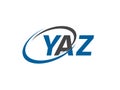 vector illustration, logo design with letters yaz Royalty Free Stock Photo
