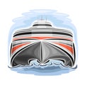 Vector illustration of logo for high-speed car ferry catamaran Royalty Free Stock Photo