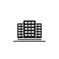 Vector illustration, logo, icon of real estate, houses and buildings. Industry and architecture. Editable. Royalty Free Stock Photo