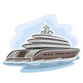 Vector illustration of logo for mega yacht