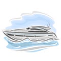 Vector illustration of logo for speed boat Royalty Free Stock Photo