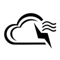 Vector illustration, logo, web cloud icon and lightning bolt. Isolated