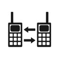 Vector illustration, logo, web icon of a radio communication device. Isolated.