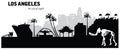 Vector illustration of Los Angeles California cityscape skyline