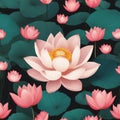 vector illustration of a lotus flower ai generated Royalty Free Stock Photo
