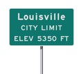 Louisville City Limit road sign