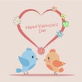 Vector illustration of Love Birds