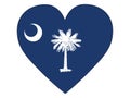 Love Flag of USA State of South Carolina