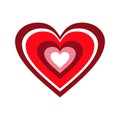Vector illustration. Loving heart. Rainbow heart. Valentine`s day.