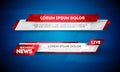 Vector Illustration Lower Third Template Breaking News Header Royalty Free Stock Photo