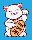 Vector illustration Lucky cat symbol cartoon