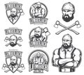 Vector illustration of lumberjack emblems Royalty Free Stock Photo