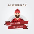Vector Illustration of a lumberjack forester