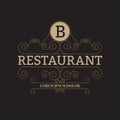 Vector illustration of a luxury restaurant logo