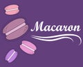 Vector illustration with macarons.