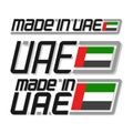 Vector illustration `made in UAE`