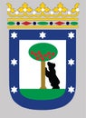Vector Illustration of Madrid city coat of arms, Spain.