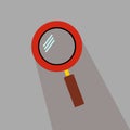 Search magnifying glass icon. Vector graphics in a flat style. Vector Royalty Free Stock Photo