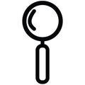 Vector illustration of a magnifying glass. unkempt line drawing style.