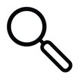 Vector illustration of a magnifying glass. unkempt line drawing style.