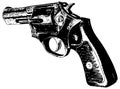 .357 Magnum revolver illustration Royalty Free Stock Photo