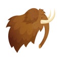 Vector design of mammoth and wooly symbol. Collection of mammoth and hunt stock symbol for web. Royalty Free Stock Photo