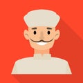 Vector illustration of man and confectioner icon. Set of man and hat vector icon for stock.