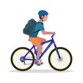 Vector illustration man on a mountain bicycle