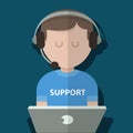 Vector illustration man support