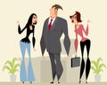Man and two women Royalty Free Stock Photo