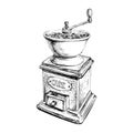 Vector Illustration Manual Coffee Grinder