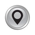 Map pin pointer icon button Royalty Free Stock Photo