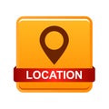Map pin pointer icon button Royalty Free Stock Photo
