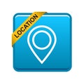 Map pin pointer icon button Royalty Free Stock Photo