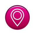 Map pin pointer icon button Royalty Free Stock Photo
