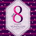 Vector illustration of 8 march womens day greeting