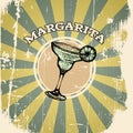 Vector illustration of margarita glass made in hand drawn style. Royalty Free Stock Photo